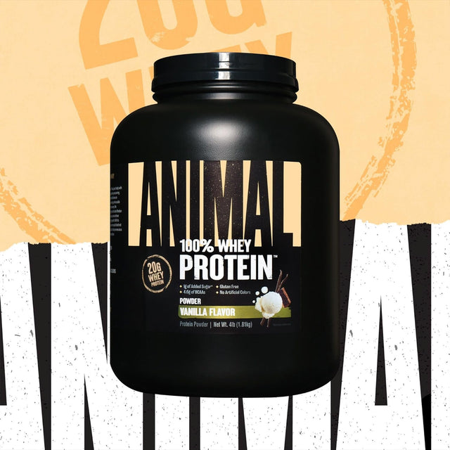 ANIMAL 100% WHEY PROTEIN | VANILLA FLAVOUR | GYM SUPPLEMENTS U.S