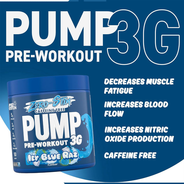 APPLIED NUTRITION PUMP 3G ZERO STIM | ICY BLUE RAZ
