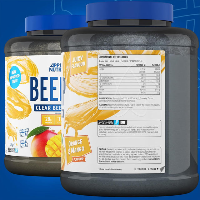 BEEF-XP CLEAR HYDROLYSED BEEF PROTEIN | ORANGE MANGO NUTRITION FACTS