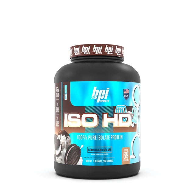 BPI ISO HD - COOKIES AND CREAM FLAVOR | GYM SUPPLEMENTS U.S