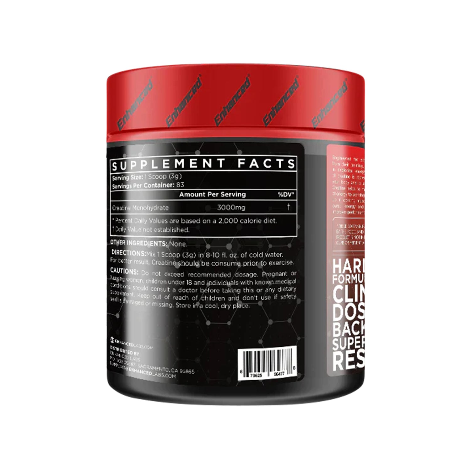 Enhanced Creatine Monohydrate 5000mg 83 Servings Supplement