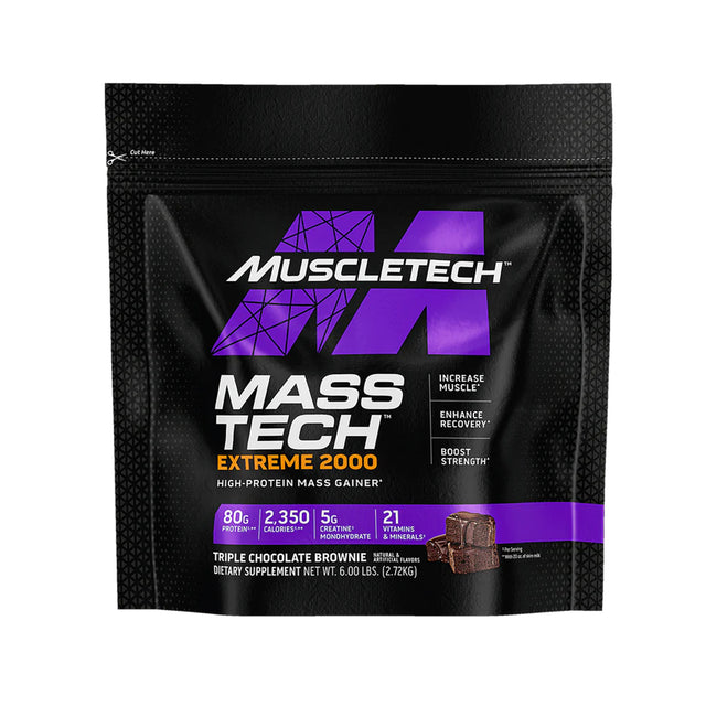 MASS TECH - EXTREME 2000 | TRIPLE CHOCOLATE BROWNIE | GYM SUPPLEMENTS U.S