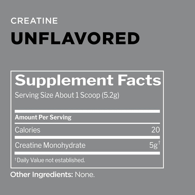 R1 CREATINE 75 SERVINGS NUTRITION FACT