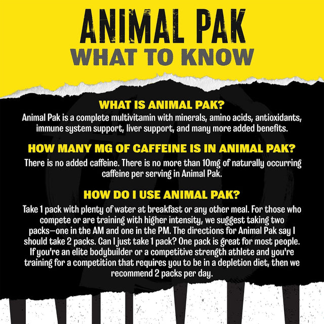 how to use animal pak