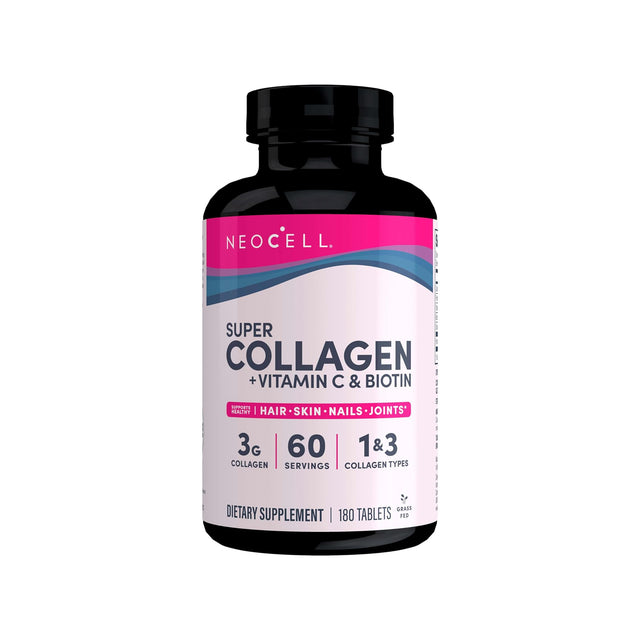 NEOCELL SUPER COLLAGEN + VITAMIN C & BIOTIN | 180 Tablets | gym supplements u.s