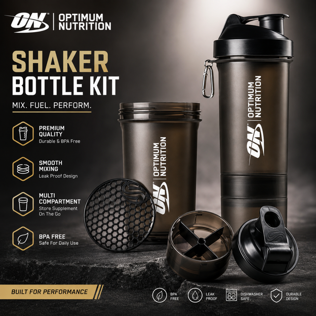 Optimum Nutrition Smart Shaker bottle kit with leak-proof, BPA-free design