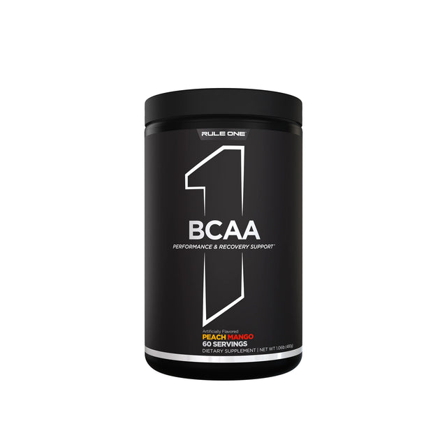 Rule One BCAA Peach Mango 60 Servings Performance and Recovery Support Supplement