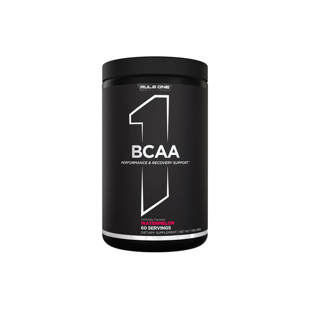 Rule One BCAA Watermelon 60 Servings Performance and Recovery Support Supplement