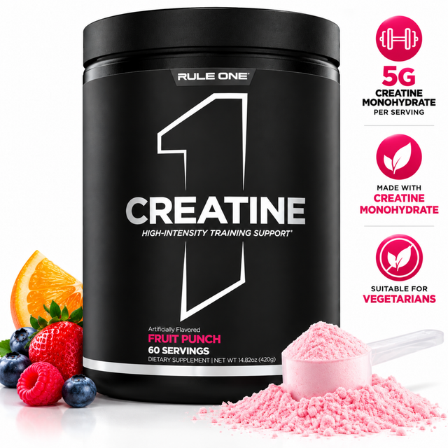 Rule One Creatine Monohydrate Fruit Punch 420g 60 Servings