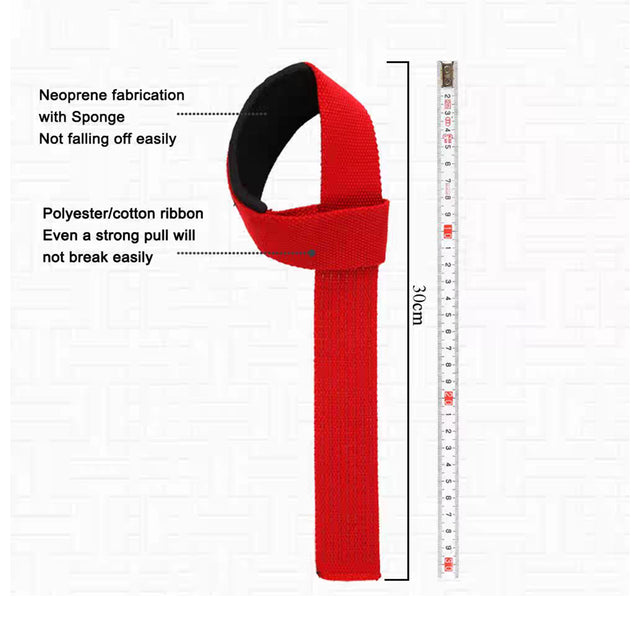 SKDK lifting strap size chart – 30cm length durable strap with neoprene padding for gym and deadlifts