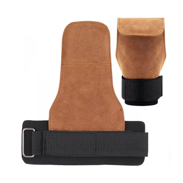 Premium Suede Weightlifting Grips – Hand Protection with Wrist Support