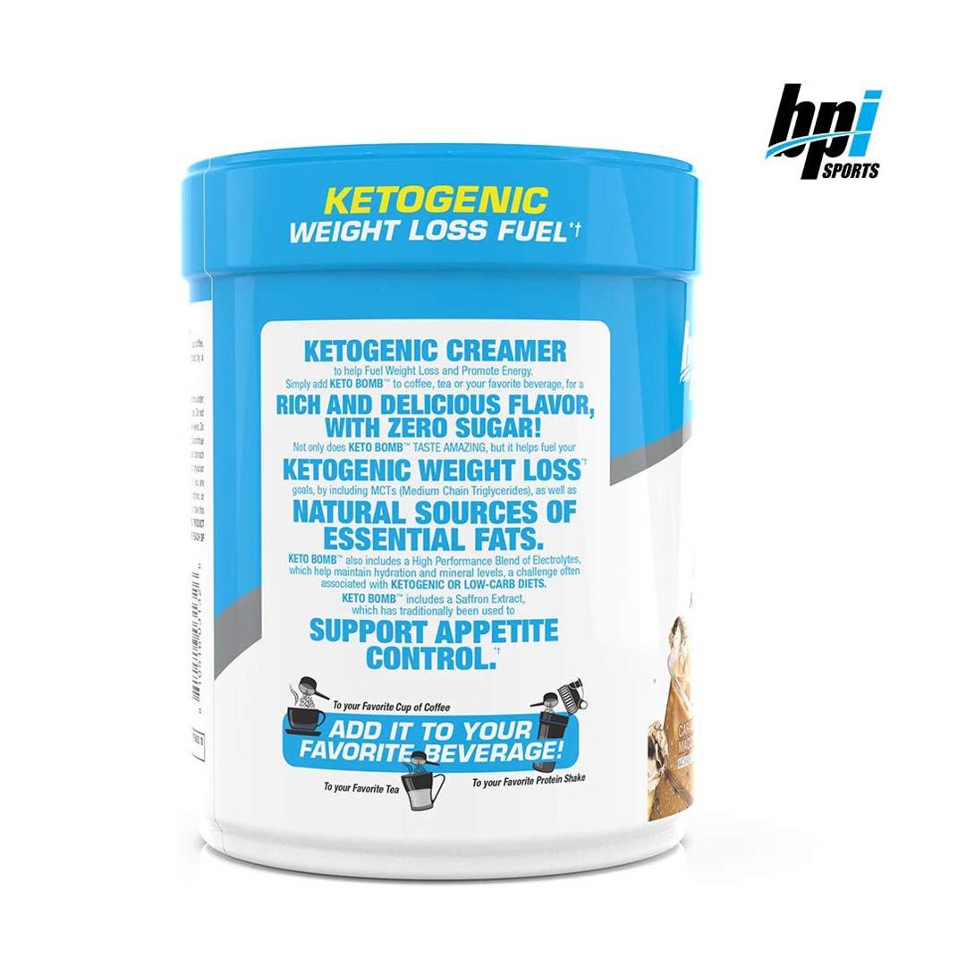 BPI KETO BOMB | 30 SERVINGS | CARAMEL MACCHIATO FLAVOR | GYMSUPPLEMENTSUS.COM
