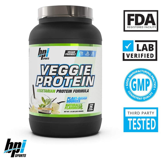 BPI SPORTS VEGAN PROTEIN | VANILLA FLAVOR | GYM SUPPLEMENTS U.S