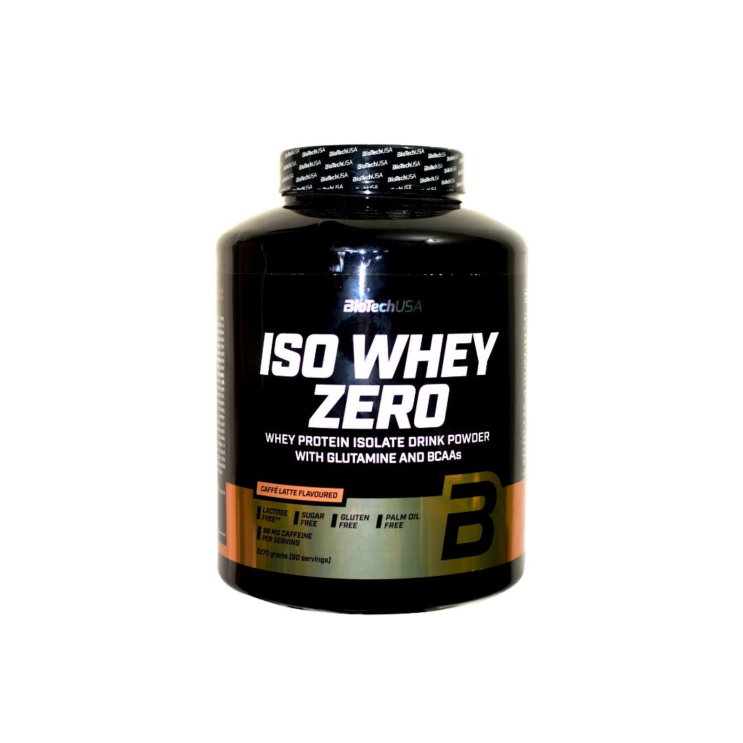 Biotech usa - iso whey zero | caffe latte flavoured 2.27kg | gym supplements u.s
