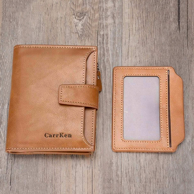 CARRKEN CASUAL WALLET | DARK BROWN COLOR | GYM SUPPLEMENTS U.S