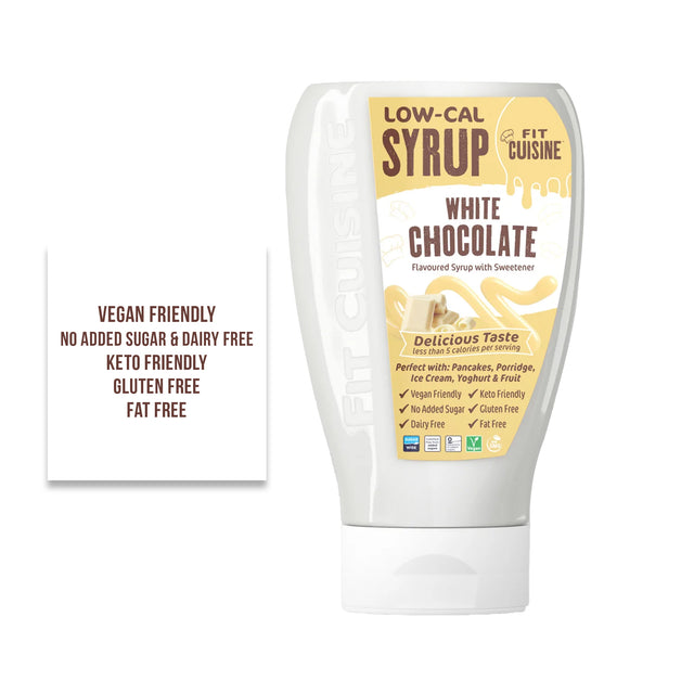 FIT CUISINE LOW-CAL SYRUP | WHITE-CHOCOLATE | GYM SUPPLEMENTS U.S