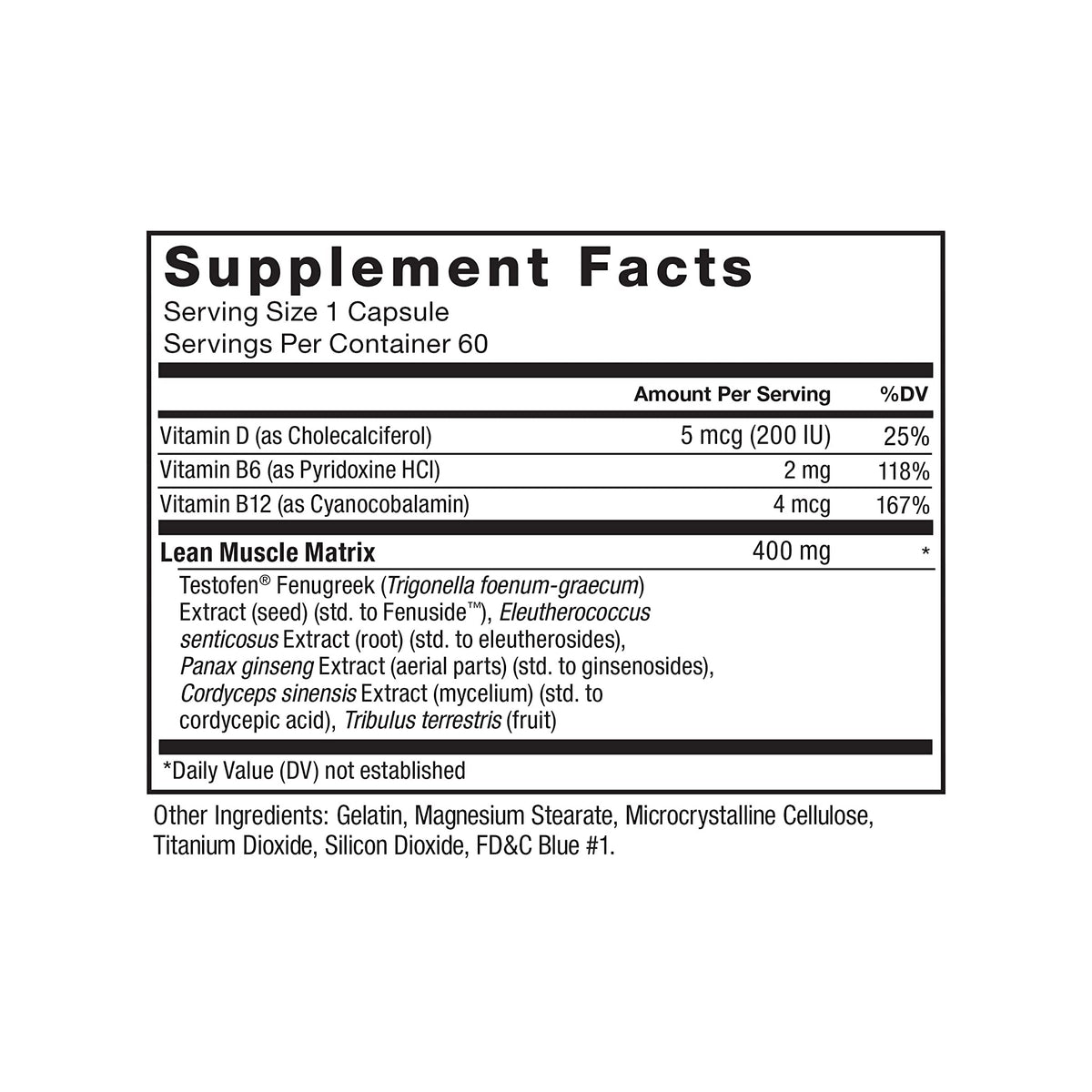 FORCE FACTOR® TEST X180 | 60 CAPSULES | NUTRITION FACTS | GYM SUPPLEMENTS U.S