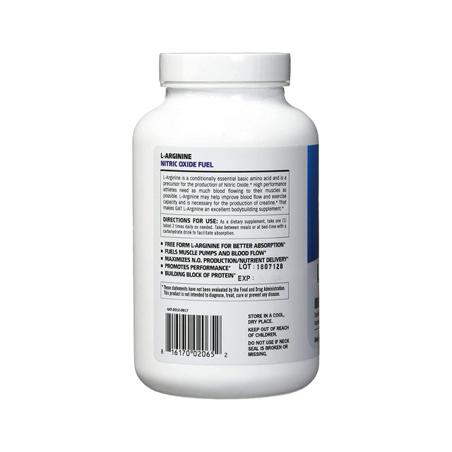 GAT SPORT L-ARGININE | 180 TABLETS | GYM SUPPLEMENTS U.S