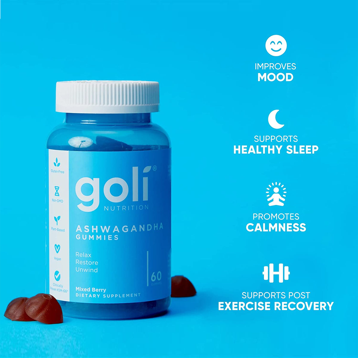GOLI ASHWAGANDHA GUMMIES | GYM SUPPLEMENTS U.S