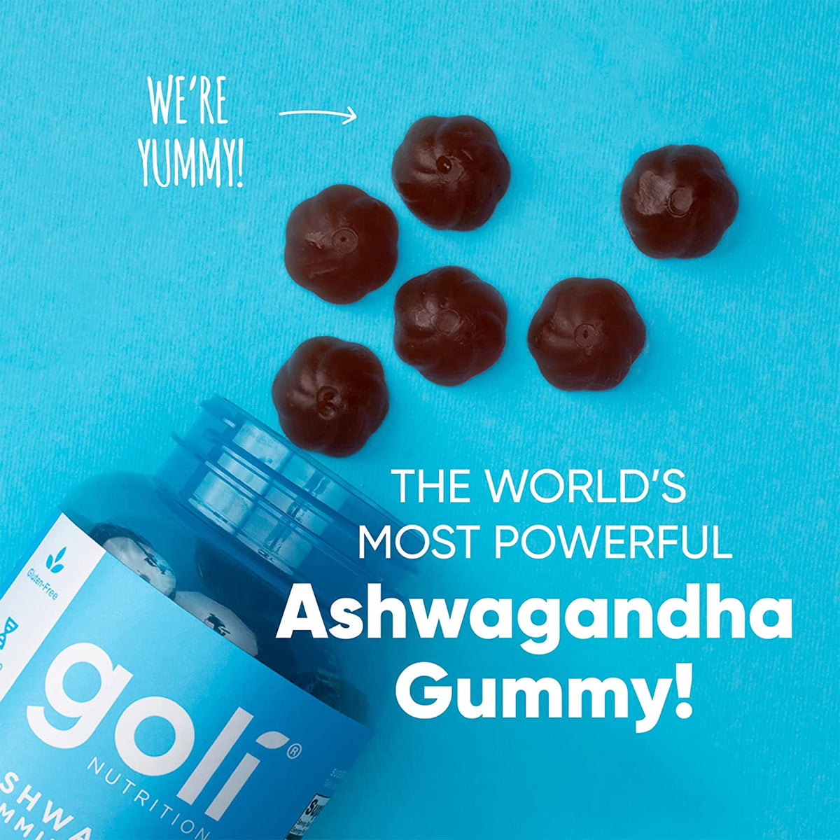GOLI ASHWAGANDHA GUMMIES | MIXED BERRY FLAVOR | GYM SUPPLEMENTS U.S