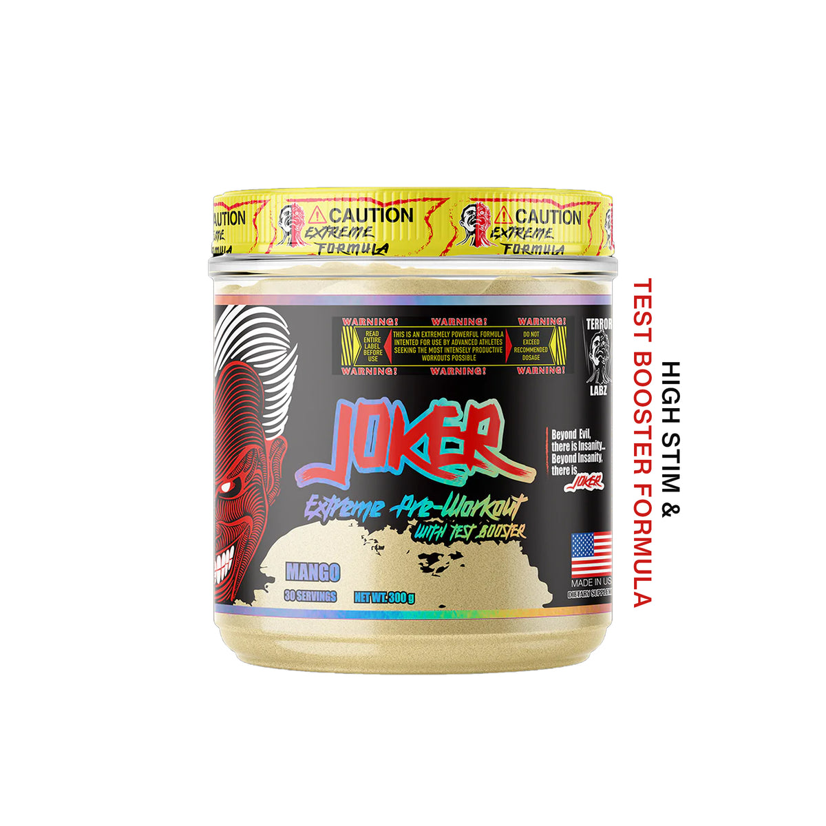 joker best high stim pre workout with test booster for men | gym supplements u.s