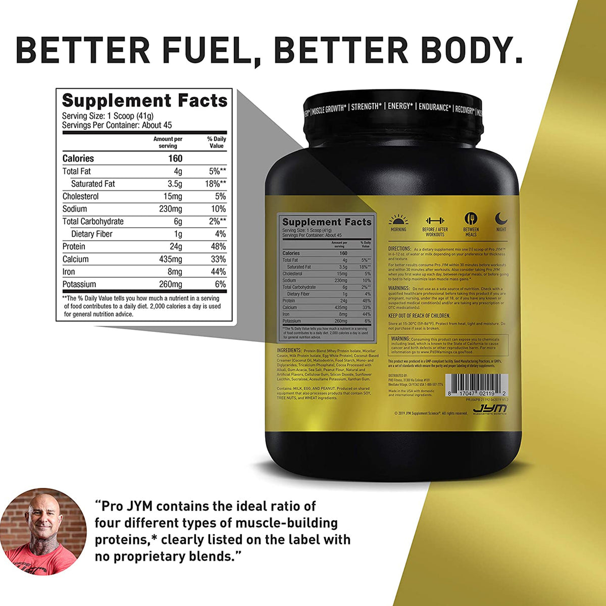 JYM SUPPLEMENT SCIENCE PRO JYM PROTEIN POWDER | 3.9 LBS | CHOCOLATE PEANUT BUTTER | GYM SUPPLEMENTS U.S