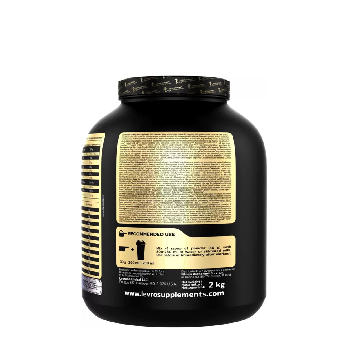 LEVRONE ANABOLIC ISO WHEY | CHOCOLATE FLAVOR | GYMSUPPLEMENTSUS.COM
