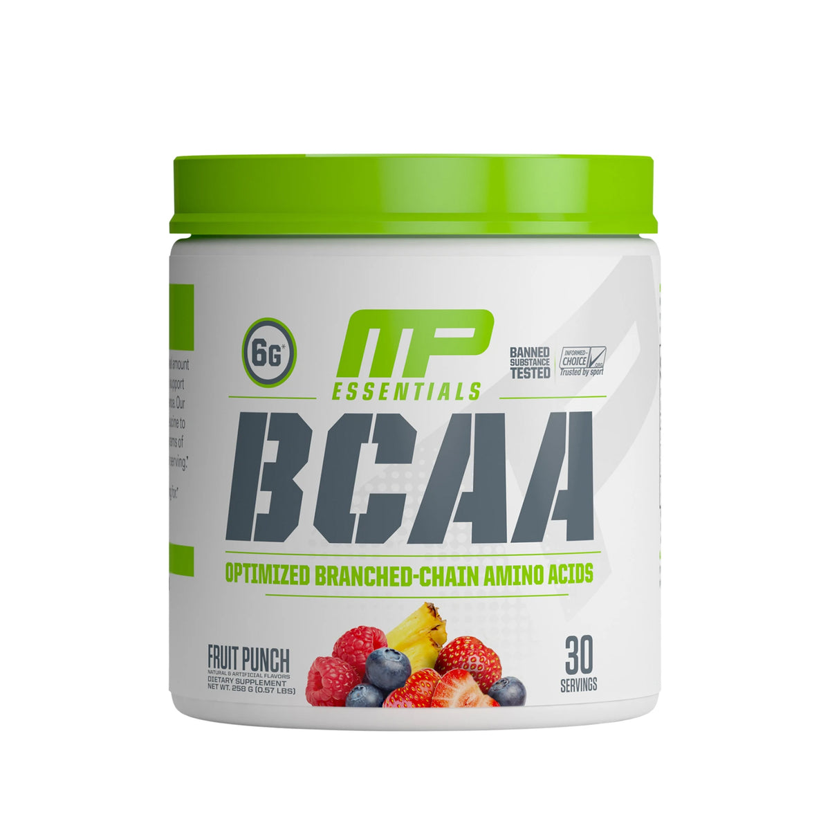 Musclepharm essentials bcaa | fruit punch flavor | 30 servings | gymsupplementsus.com