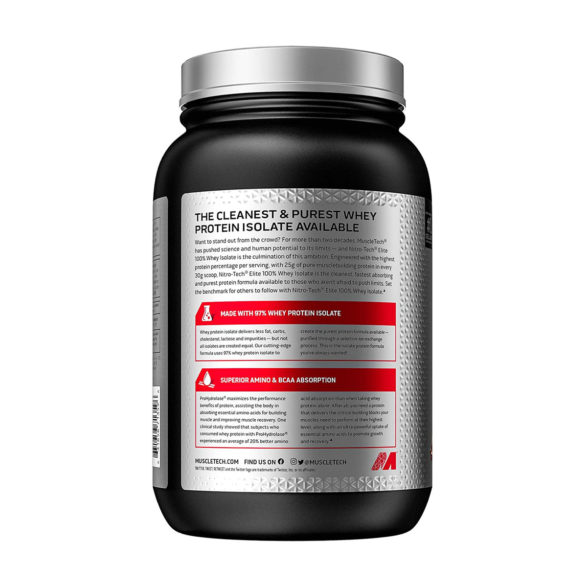 NITRO TECH ELITE 100% WHEY ISOLATE | MILK CHOCOLATE FLAVOR | GYM SUPPLEMENTS U.S