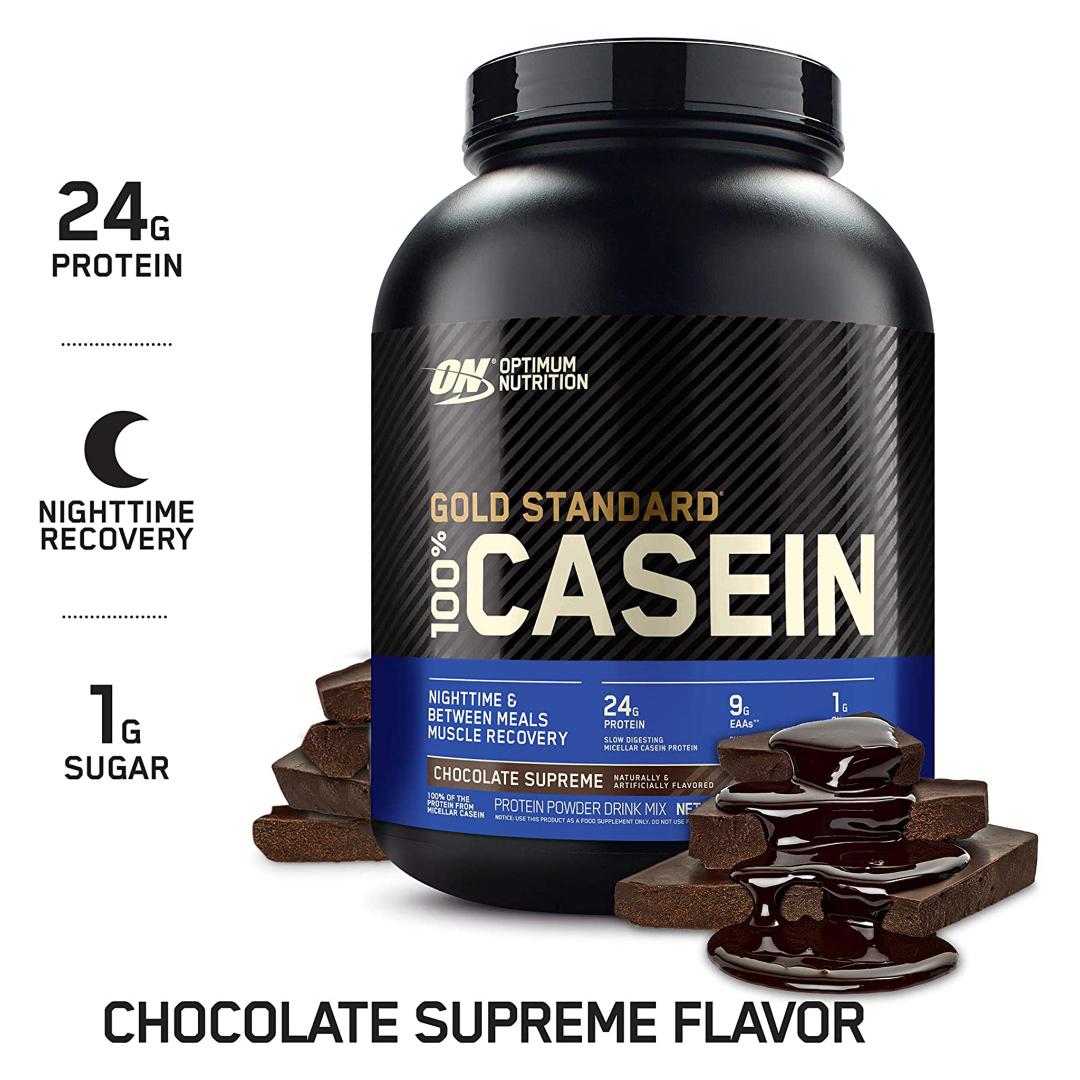 ON GOLD STANDARD 100% CASEIN | CHOCOLATE SUPREME FLAVOR | GYM SUPPLEMENTS U.S