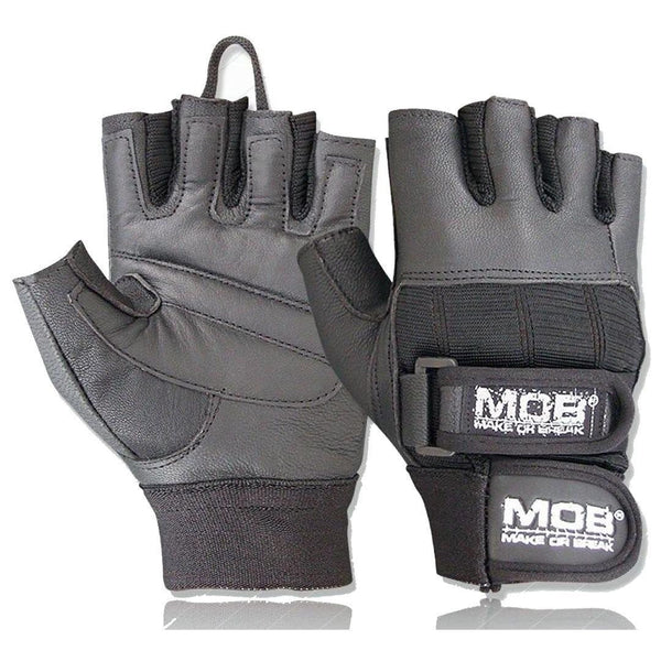 PADDED LEATHER LIFTING GLOVES - DOUBLE STRAP | GYM SUPPLEMENTS U.S