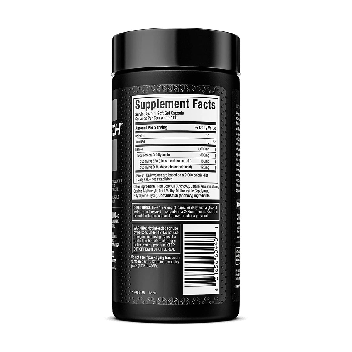 PLATINUM 100% OMEGA FISH OIL | 100 SOFTGELS | GYM SUPPLEMENTS U.S
