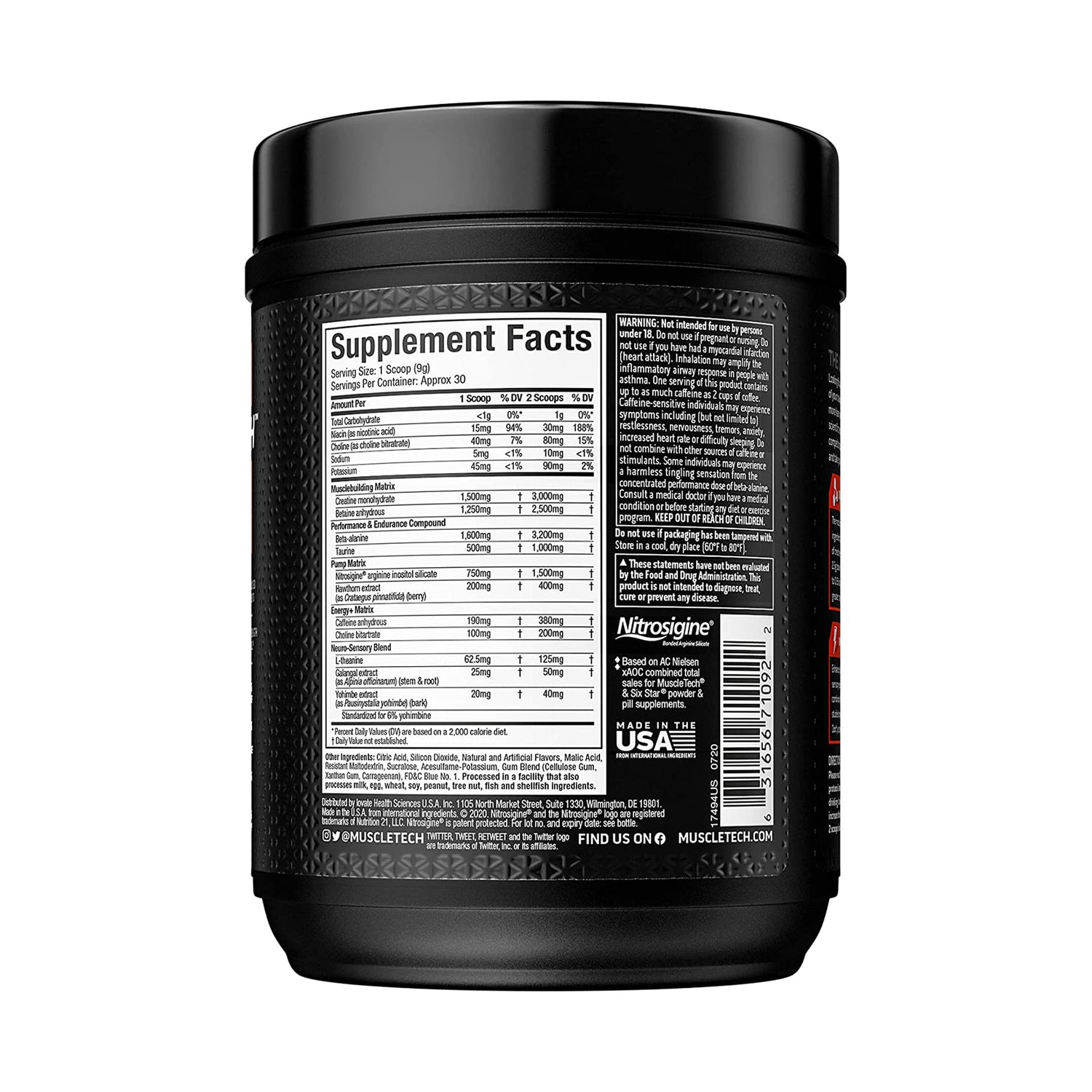 VAPORX5 | 30 SERVINGS | BLUE RAZZ FREEZE | GYM SUPPLEMENTS U.S