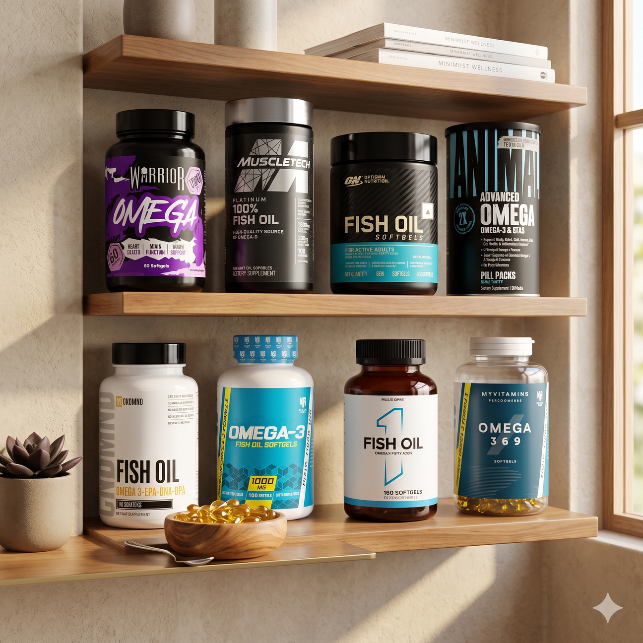 Authentic Fish Oil Omega-3 Supplements Collection for Heart Brain and Joint Health