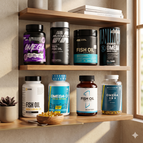 Authentic Fish Oil Omega-3 Supplements Collection for Heart Brain and Joint Health