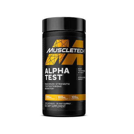 Alpha Test Testosterone Booster | 120 Rapid Release Bio Capsules | Gym Supplements U.S