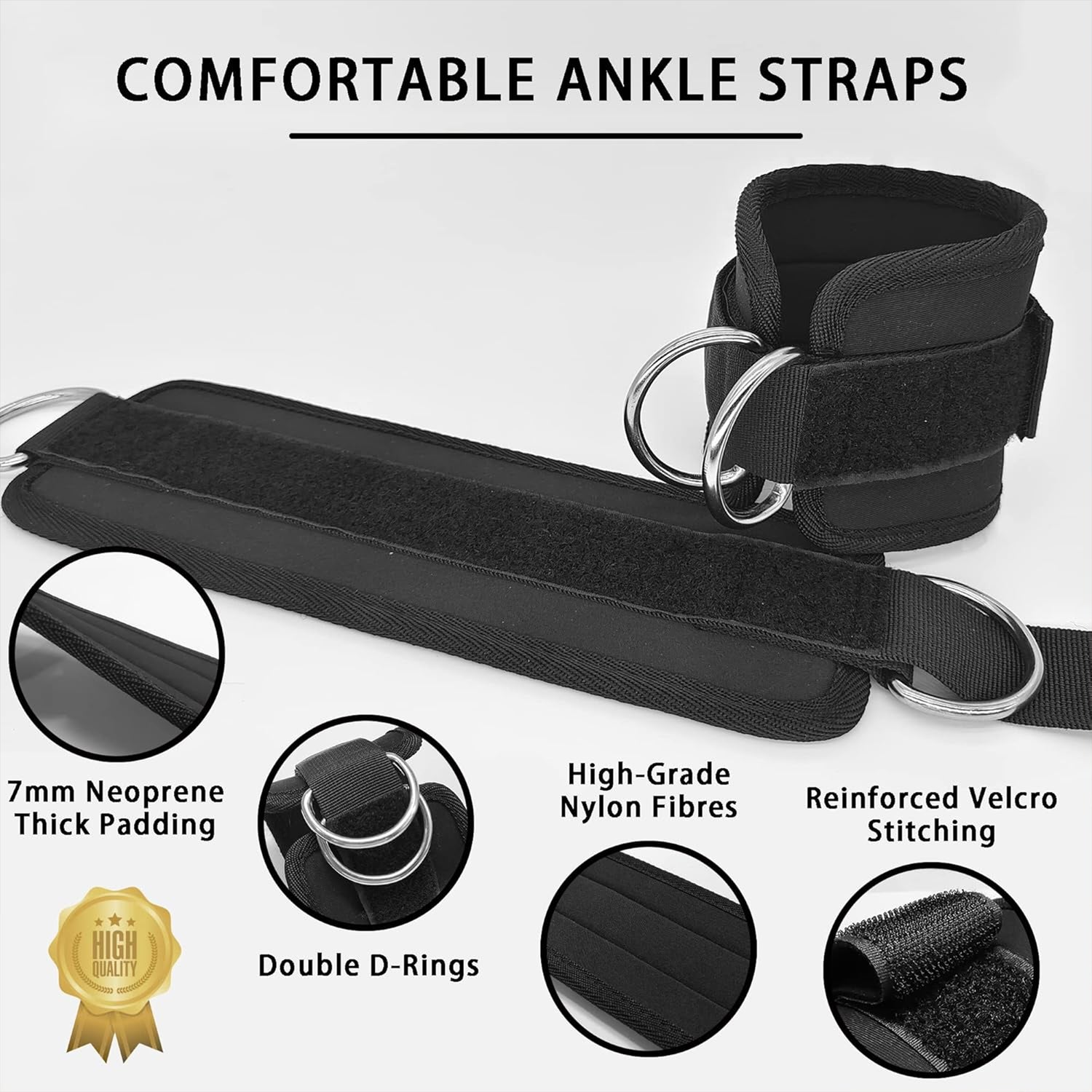 ANKLE STRAPS CABLE MACHINES | BLACK COLOR