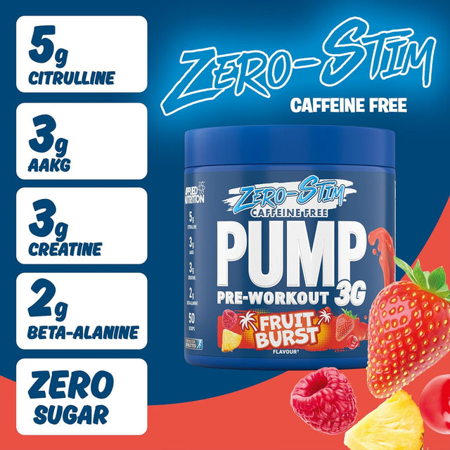 APPLIED NUTRITION PUMP 3G ZERO STIM | FRUIT BURST FLAVOR