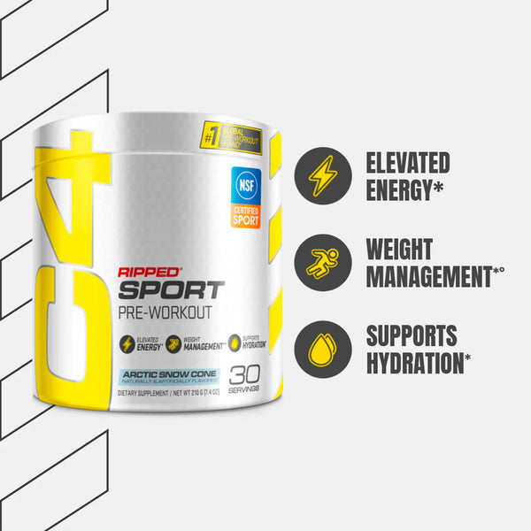 C4 RIPPED SPORT PRE WORKOUT POWDER | GYM SUPPLEMENTS U.S