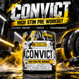 Convict High-Stim Pre-Workout by Condemned Labz for intense energy, focus, and performance.