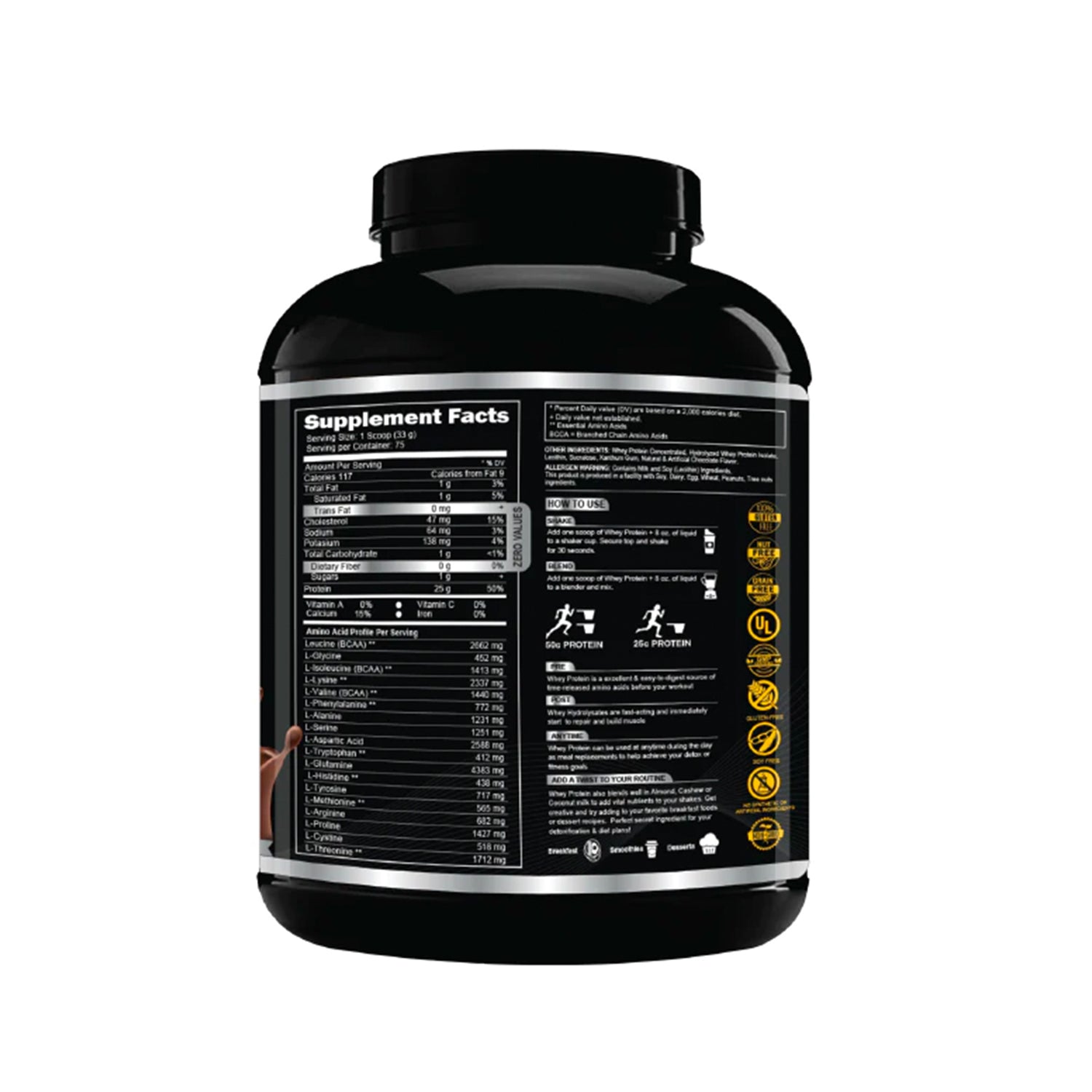 PREMIUM WHEY PROTEIN | NUTRITION FACTS