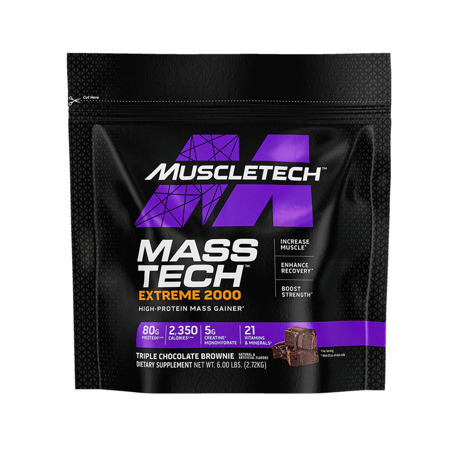 MASS TECH - EXTREME 2000 | TRIPLE CHOCOLATE BROWNIE | GYM SUPPLEMENTS U.S