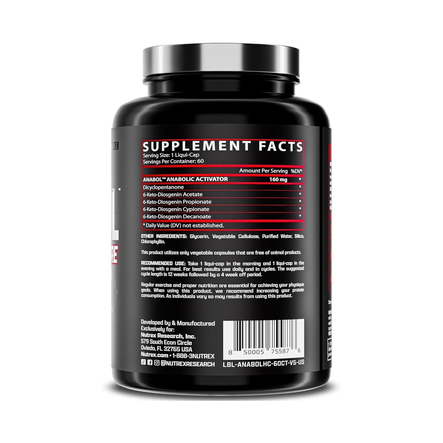 NUTREX ANABOL HARDCORE NUTRITION FACT | GYM SUPPLEMENTS U.S