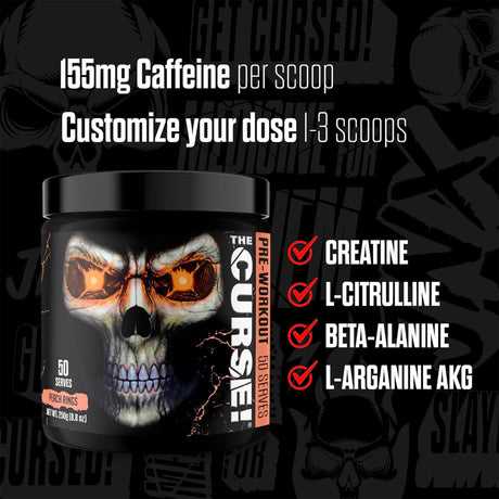 THE CURSE PRE-WORKOUT | PEACH RINGS FLAVOUR | GYM SUPPLEMENTS U.S