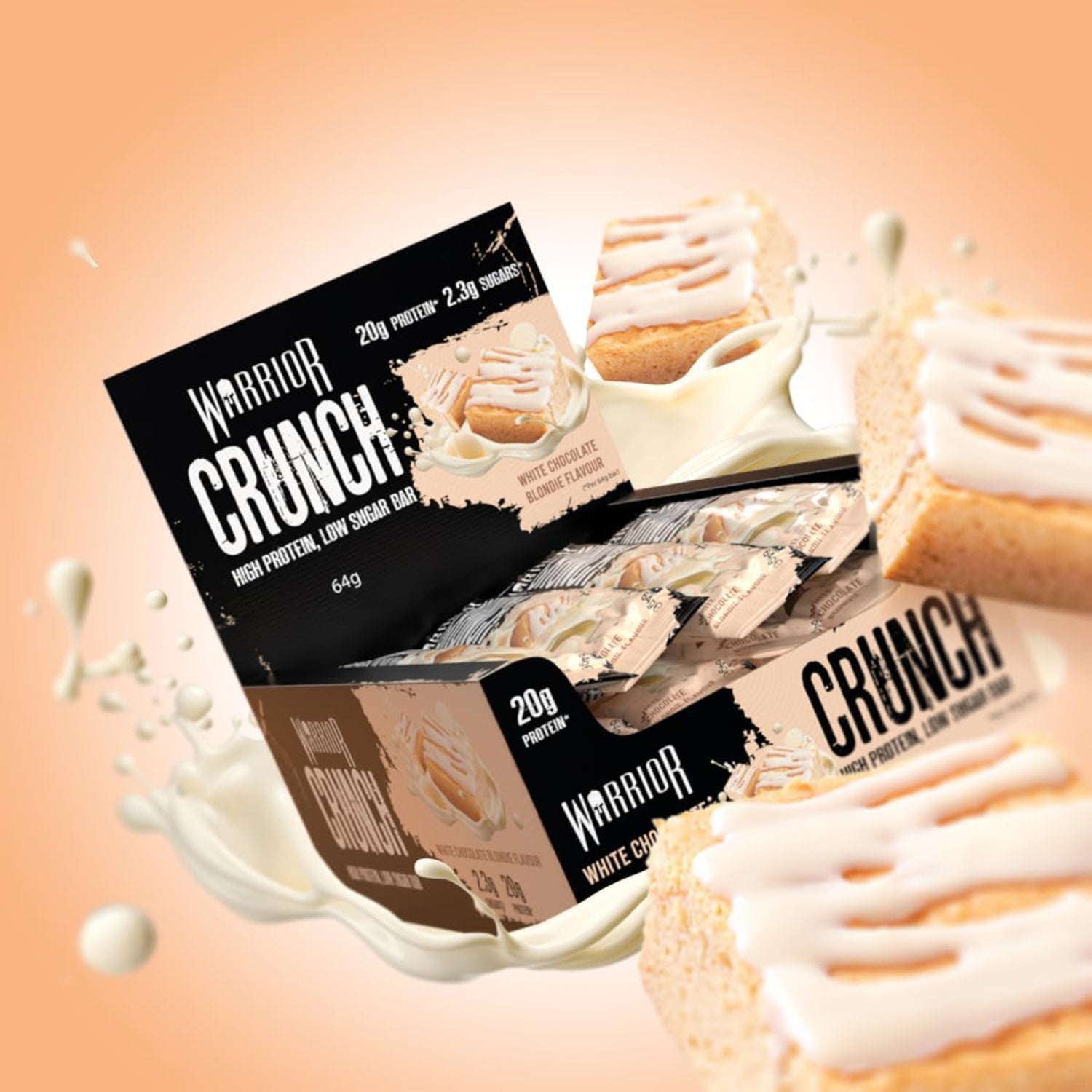 Warrior Crunch Protein Bars White Chocolate Blondie flavour