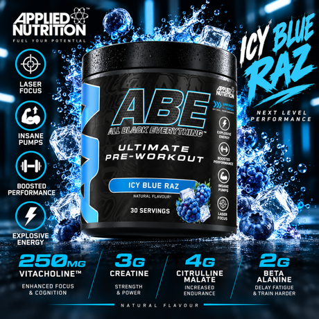 Applied Nutrition ABE Ultimate Pre-Workout Icy Blue Raz 30 Servings