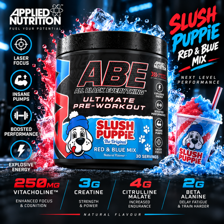 Applied Nutrition ABE Ultimate Pre-Workout Slush Puppie Red and Blue Mix 30 Servings