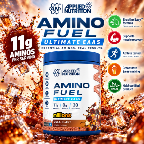 Applied Nutrition Amino Fuel EAA Cola Blast 30 Servings with 11g amino acids per serving