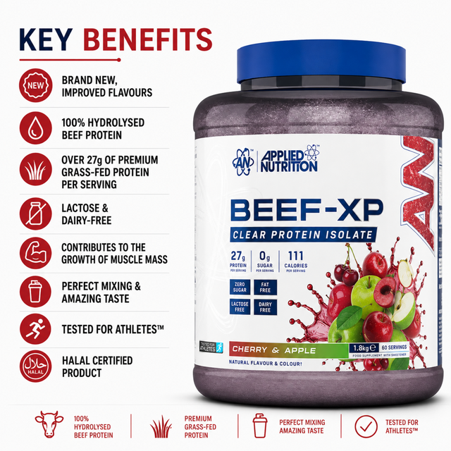Applied Nutrition Beef-XP Clear Protein Isolate 1.8kg Cherry Apple