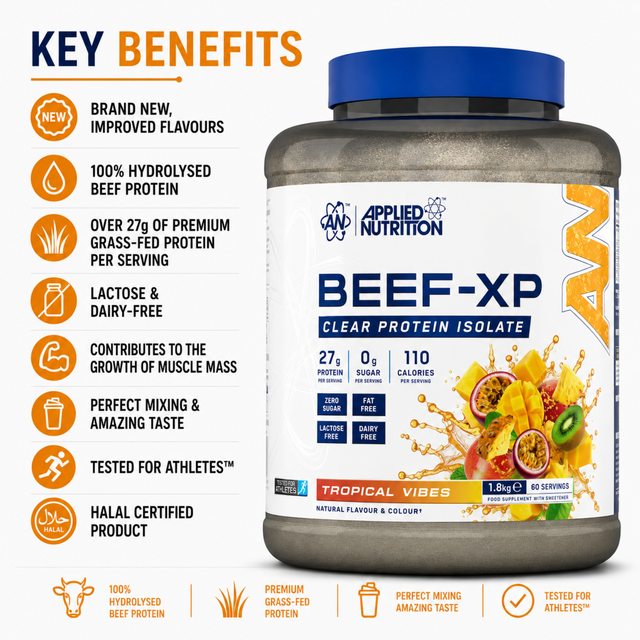 Applied Nutrition Beef-XP Clear Protein Isolate Tropical Vibes 1.8kg